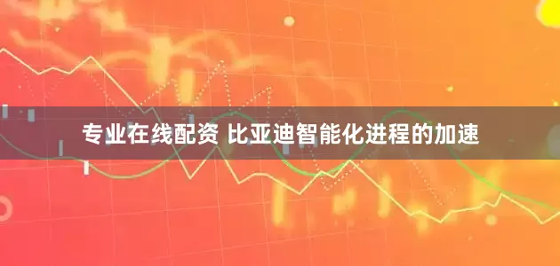 专业在线配资 　　比亚迪智能化进程的加速